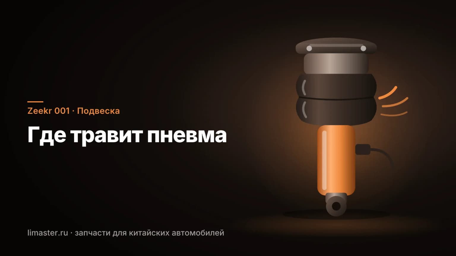 Пневмостойка с амортизатором: пневмоподвеска Zeekr 001, ремонт и замена